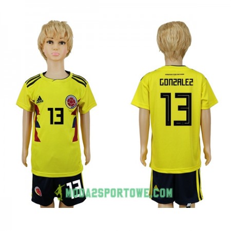 Koszulka Kolumbia Gonzalez 13 Dziecięcy Mistrzostwa Świata 2018 Domowe Stroje Piłkarskie